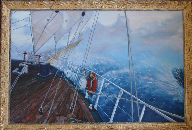 TRAFALGAR Oil Canvas Marine Painting