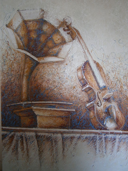 Naturaleza Muerta con Violin Oil Canvas Others