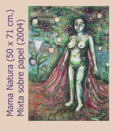 Mamá nature Watercolour Paper Nude Paintings