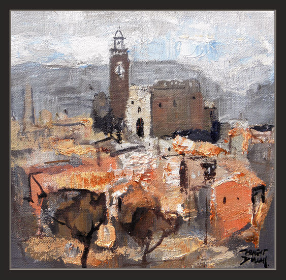 SURIA-PINTURA-POBLE VELL-PAISAJES-CATALUNYA-CUADROS-OLEOS-PINTOR-ERNEST DESCALS Oil Canvas Landscaping