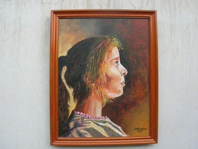 RETRATO DE ESTHER Oil Canvas Portrait