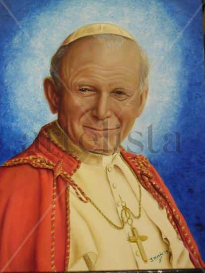 Juan Pablo II Oil Canvas Portrait