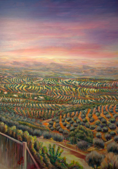 Nuestro campo en Bailén Acrylic Canvas Landscaping