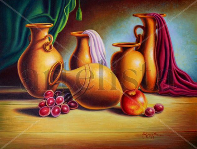 Jars of Clay //\\\\ Jarras de barro ( first version) Oil Canvas Still Life Paintings