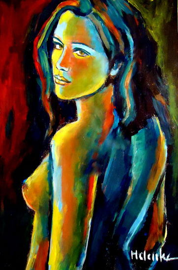 Mysterious Acrylic Canvas Figure Painting