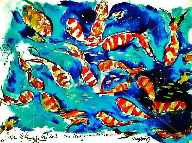 Peces en movimiento Watercolour Paper Others