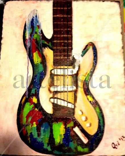 Sad Guitar Oil Textile Others