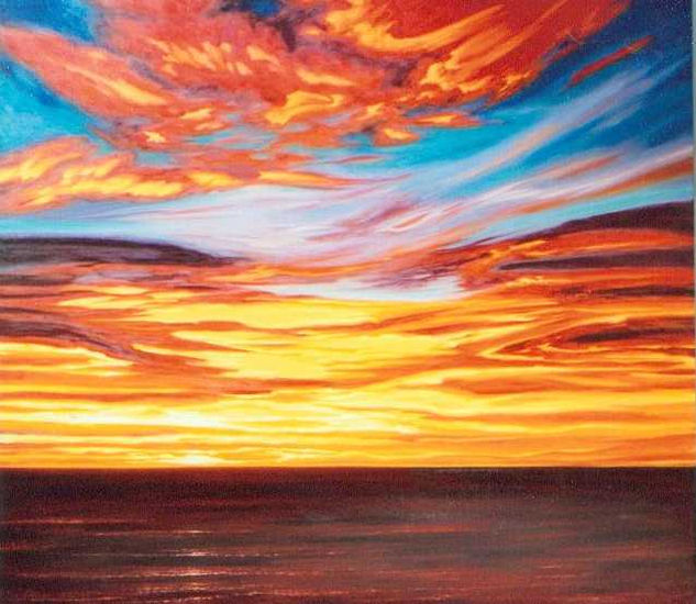 Amanecer Oil Canvas Marine Painting