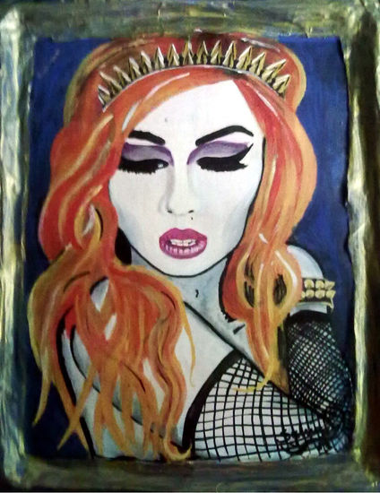 virgen punk 01 Acrylic Others Figure Painting