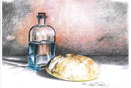 Botella y pan