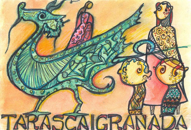 El arabesco de la Tarasca Watercolour Card Others