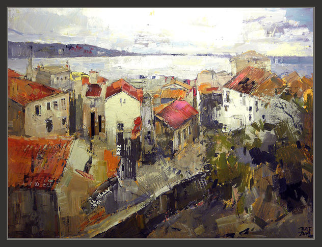 PAISAJES-ASTURIAS-CUADROS-PUEBLOS-PINTURA-PINTOR-ERNEST DESCALS