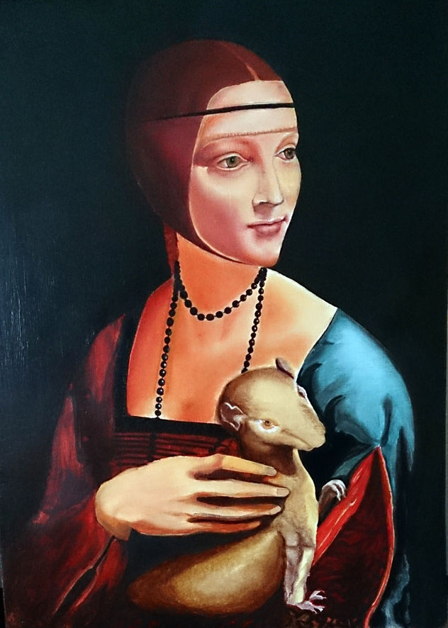 muchacha con armiño 1