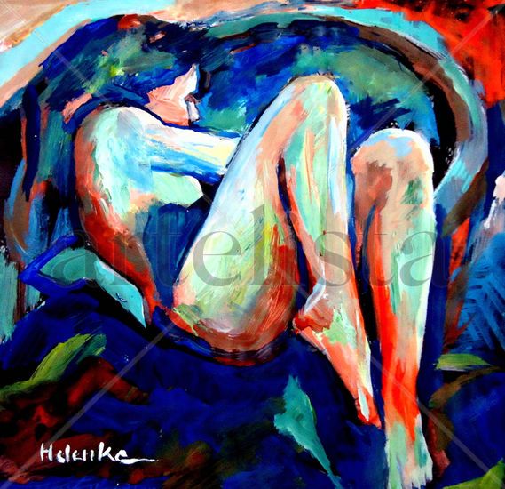 Lie hour Acrylic Canvas Nude Paintings