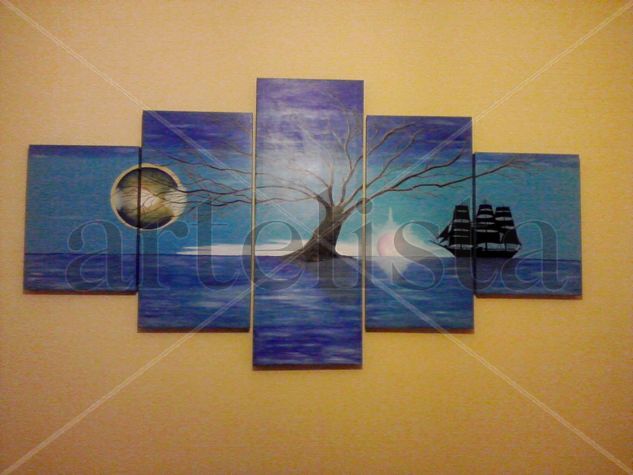 arbol marino (oleo) Oil Canvas Marine Painting