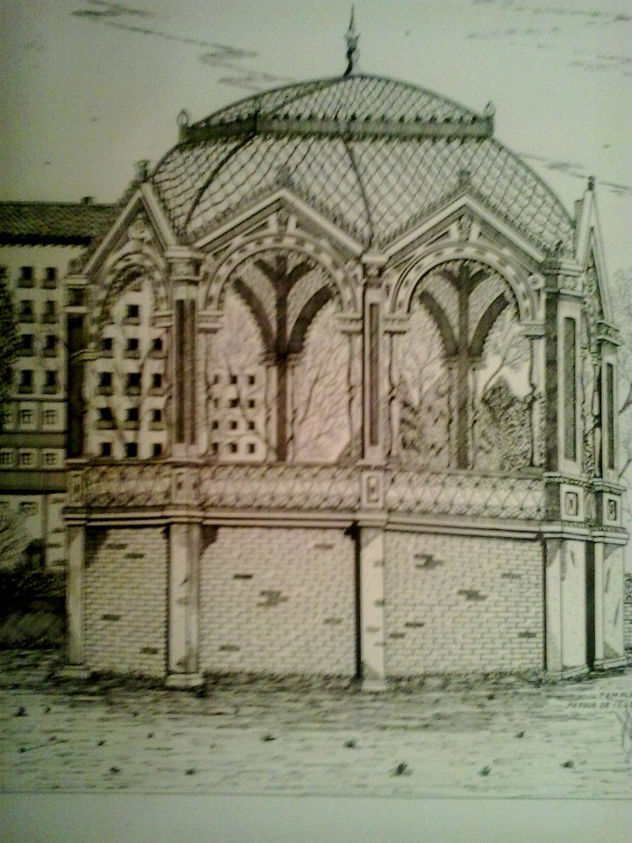 ANTIGUO TEMPLETE DE LA MUSICA situado en el parque de isabel II DE LA CIUDAD DE PALENCIA
