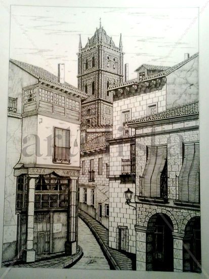 CALLE E IGLESIA DE DUEÑAS (PALENCIA) Tinta