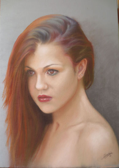 "Alicia" Pastel Tabla Retrato