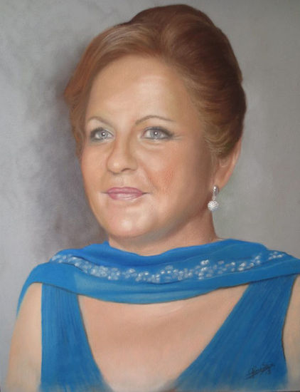 "Mari Carmen" Pastel Tabla Retrato