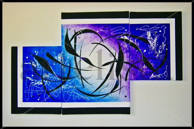 TRIPTICO VIOLETA Acrylic Canvas Others