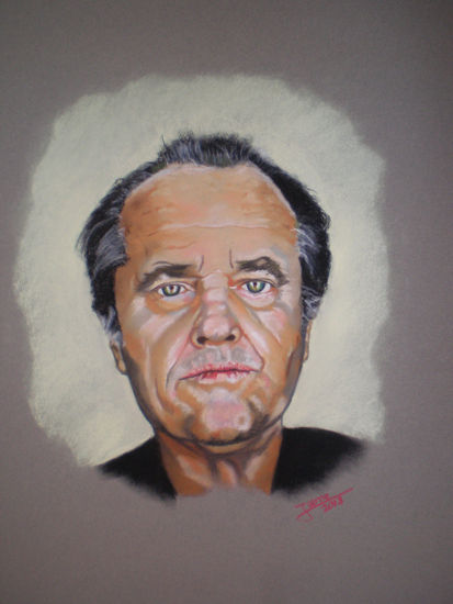 Jack Nicholson Pastel Papel Retrato