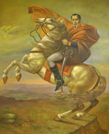 BOLIVAR de LOAIZA Óleo Lienzo Retrato