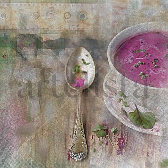 bodegón malva Mixed media Canvas Still Life Paintings