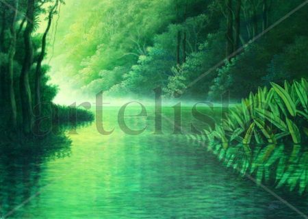 Selva Esmeralda Acrylic Canvas Landscaping