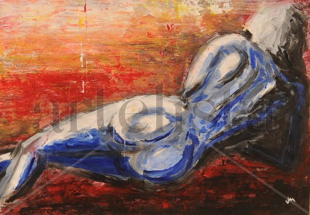 Dona 1 Acrylic Paper Nude Paintings