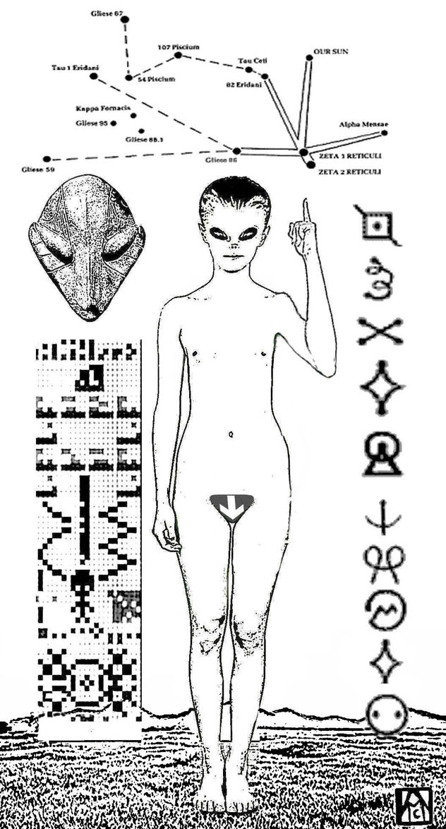 Mi reino no es de este mundo (Zeta Reticuli) representación de alienígena onírica
