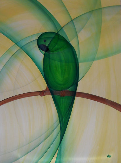 LORO VERDE Acrylic Panel Animals