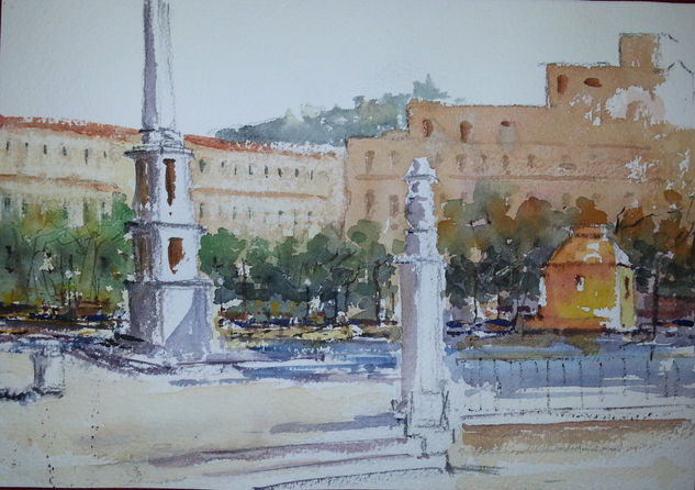 PLAZA DE LA MERCED Watercolour Paper Landscaping