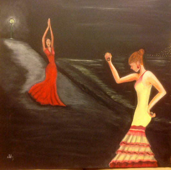 Bailarinas! Acrylic Canvas Figure Painting