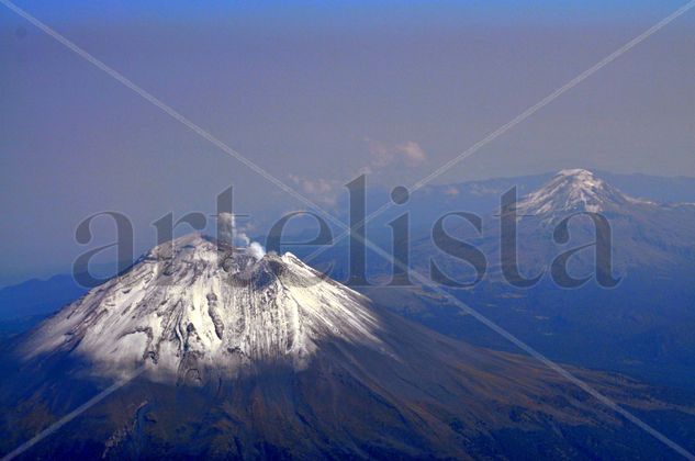 Volcán Popocatepetl Naturaleza Color (Digital)