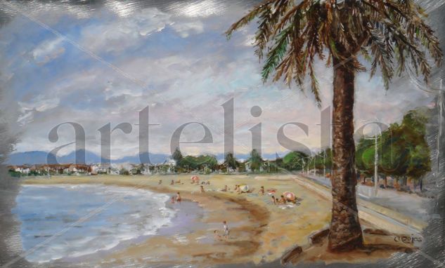 6025. Platja Cambrils Oil Others Marine Painting