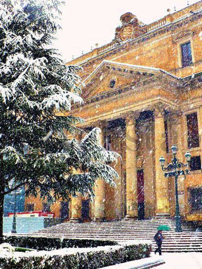 Nieve en el palacio de Anaya Arquitectura e interiorismo Técnicas alternativas