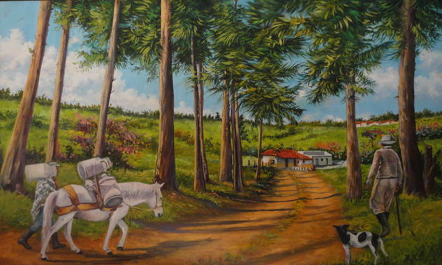 ''De regreso a casa'' Óleo Tabla Paisaje