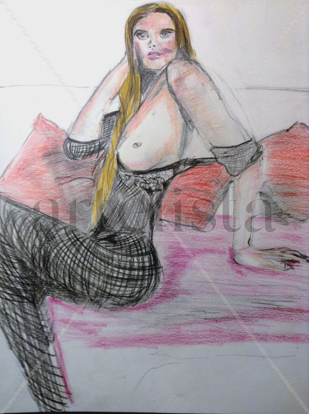 Sentada en Negro