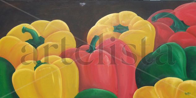 Pimientos Oil Canvas Still Life Paintings