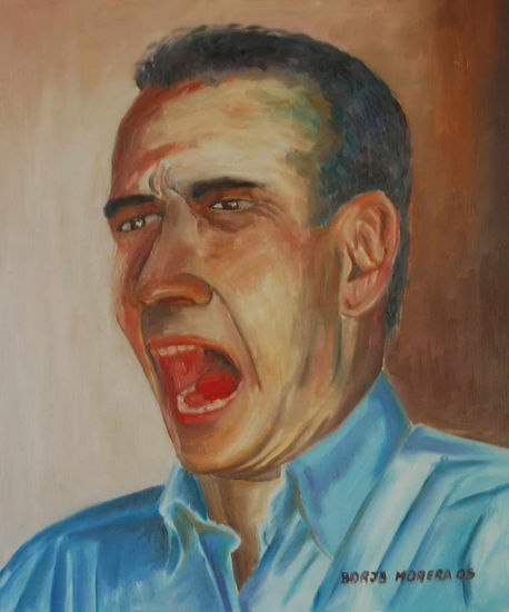 El grito de Bogart Óleo Lienzo Retrato