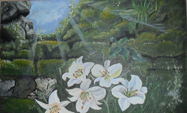 FLORES BLANCAS Acrylic Panel Landscaping