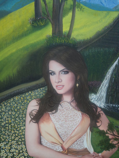 Miss Ecuador 2008 Oil Canvas Portrait