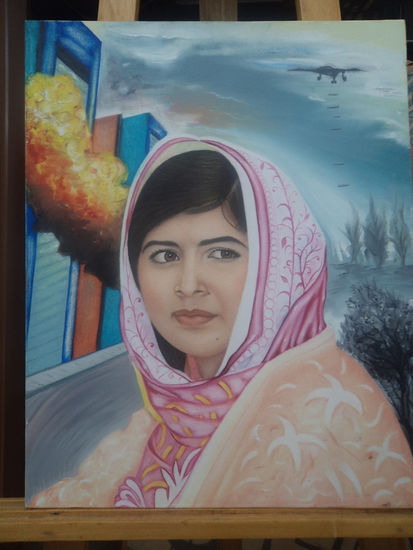 Malala Oil Canvas Portrait