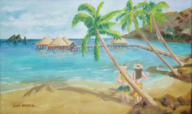 Mar Tropical Oil Canvas Landscaping