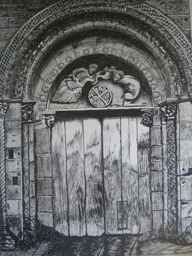 Portada románica de la Iglesia de Santa María de Sádaba