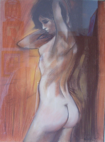 desnudo de mujer interpretación Pastel Canvas Nude Paintings