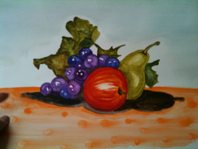 BODEGON ACUARELA MIS FRUTAS Watercolour Paper Still Life Paintings