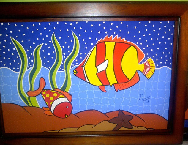 PESCA-DOS Acrylic Canvas Marine Painting