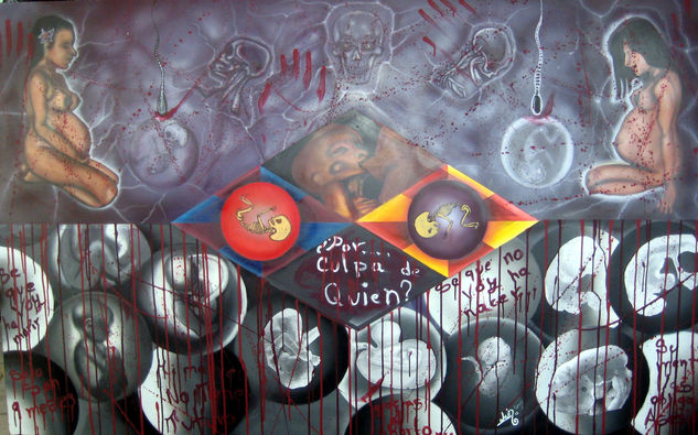 Por culpa de quien Mixed media Panel Others