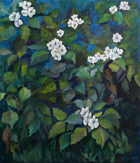 Hojas Oil Canvas Floral Painting